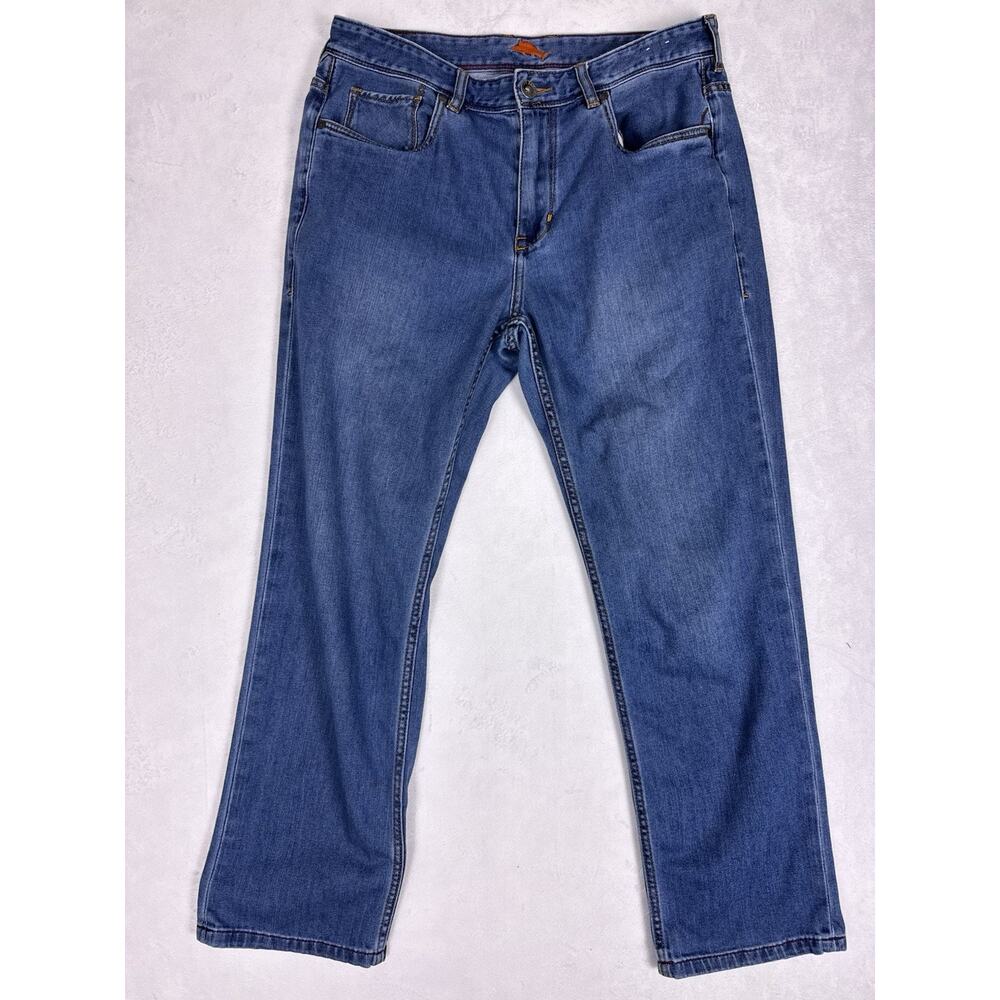Tommy Bahama Jeans Mens 34x30 Blue Cayman Island Relaxed Fit Stretch Denim Pants